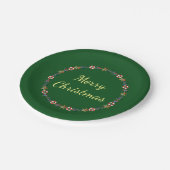 フェスティバルクリスマス航海のリースメリークリスマス ペーパープレート (アングル)