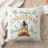 フェスティバルクリスマス装飾用クッション – ランタンデザイン クッション (ブランケット)