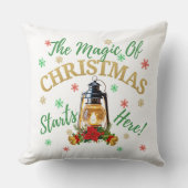 フェスティバルクリスマス装飾用クッション – ランタンデザイン クッション (正面)
