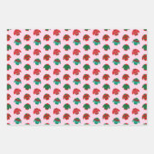 フェスティバルクリスマス醜いセーター柄ピンクの贈り物 ラッピングペーパーシート (正面3)