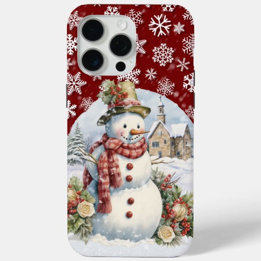フェスティバルクリスマス雪だるまホリデイ Case-Mate iPhoneケース (裏面)