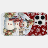 フェスティバルクリスマス雪だるまホリデイ Case-Mate iPhoneケース (裏面 (横))