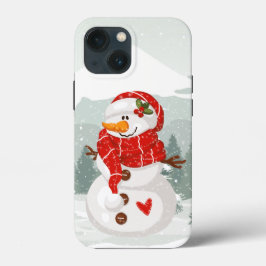 フェスティバルクリスマス雪だるまホリデイ iPhone 13 MINIケース