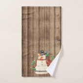 フェスティバルクリスマス雪だるまホリデーカントリー バスタオルセット (ハンドタオル)