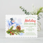 フェスティバルクリスマス雪だるまホリデークッキーエクスチェンジ 招待状 (スタンド正面)