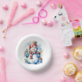 フェスティバルクリスマス雪だるまホリデーパーティー ペーパーボウル (パーティー)