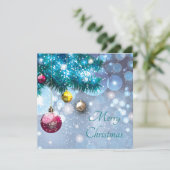 フェスティバルクリスマス電球に気持ち シーズンカード (スタンド正面)