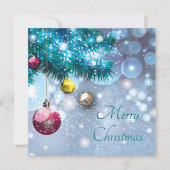 フェスティバルクリスマス電球に気持ち シーズンカード (正面)