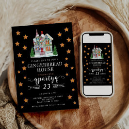 フェスティバルクリスマス飾ジンジャーパンパーティー 招待状