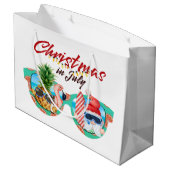 フェスティバルクリスマス7月ビーチ ラージペーパーバッグ (裏面アングル)