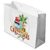 フェスティバルクリスマス7月格言ビーチ ラージペーパーバッグ (裏面アングル)