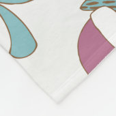 フェスティバルクリスマス：ヴィンテージ背景 フリースブランケット (角)