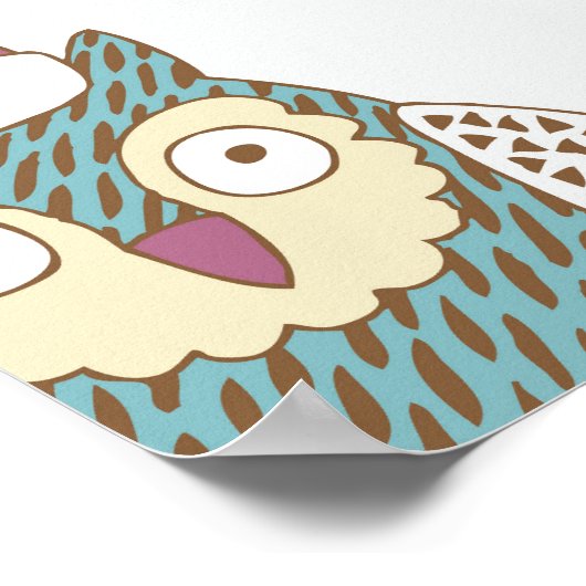 フェスティバルクリスマス:ヴィンテージ背景 ポスター (角)