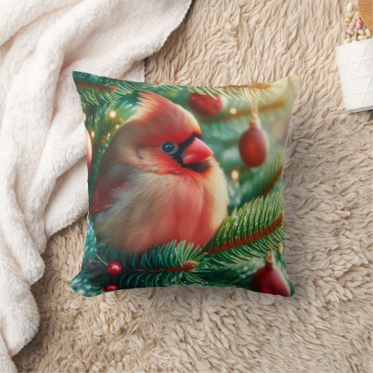 フェスティバルクリスマス（鳥）ショウジョウコウカンチョウ クッション (ブランケット)