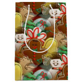 フェスティバルクリスマスCookieパターン抱き枕 ミディアムペーパーバッグ (正面)