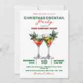 フェスティバルクリンクのカクテルグラスクリスマスパーティー 招待状 (正面)
