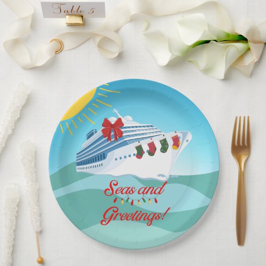 フェスティバルクルーズシップ ペーパープレート (ウェディング)
