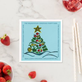 フェスティバルクレフティツリークリスマスパーティー スタンダードカクテルナプキン