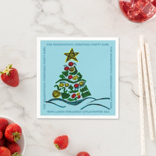 フェスティバルクレフティツリークリスマスパーティー スタンダードカクテルナプキン (インサイチュ)