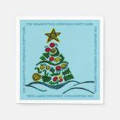 フェスティバルクレフティツリークリスマスパーティー スタンダードカクテルナプキン (正面)