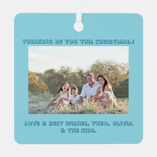 フェスティバルクレフティツリークリスマスフォトツリーオーナメント メタルオーナメント (裏面)