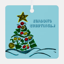 フェスティバルクレフティツリークリスマスフォトツリーオーナメント メタルオーナメント