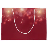 フェスティバルグラムレッド《写真》ぼけ味グリッタースパークルズと名前 ラージペーパーバッグ (裏面)