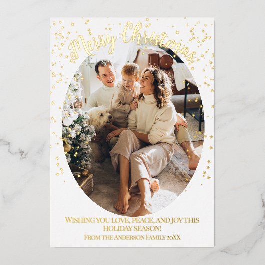 フェスティバルグラムワンオーバルフォトゴールデンきらめくスターズ 箔シーズンカード (正面)