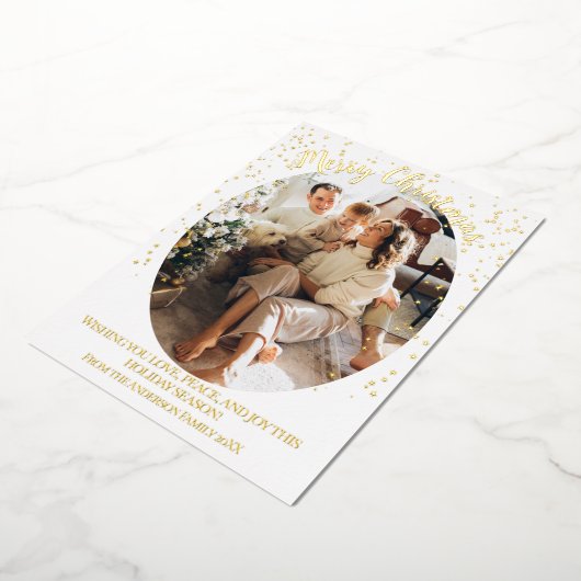 フェスティバルグラムワンオーバルフォトゴールデンきらめくスターズ 箔シーズンカード (回転した状態)