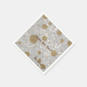 フェスティバルグリッターハッピー新年 スタンダードカクテルナプキン (角)
