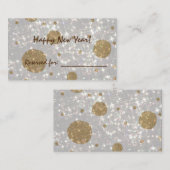 フェスティバルグリッターハッピー新年 プレイスカード (正面/裏面)