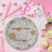 フェスティバルグリッターハッピー新年 ペーパープレート (パーティー)