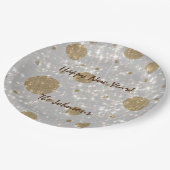 フェスティバルグリッターハッピー新年 ペーパープレート (アングル)