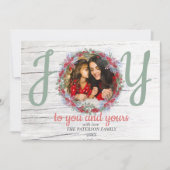 フェスティバルグリーティングジョイフォトクリスマスホリデーカード シーズンカード (正面)