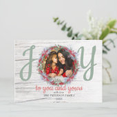 フェスティバルグリーティングジョイフォトクリスマスホリデーカード シーズンカード (スタンド正面)