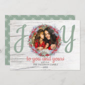 フェスティバルグリーティングジョイフォトクリスマスホリデーカード シーズンカード (正面/裏面)