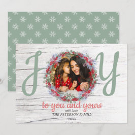 フェスティバルグリーティングジョイフォトクリスマスホリデーカード シーズンカード