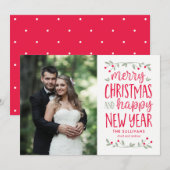 フェスティバルグリーティングスクリスマスホリデーフォトカード シーズンカード (正面/裏面)