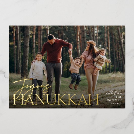 フェスティバルグリーティングハヌカー横写真 箔シーズンカード (正面)