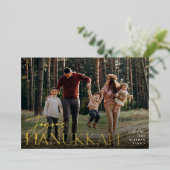 フェスティバルグリーティングハヌカー横写真 箔シーズンカード (立ち正面)