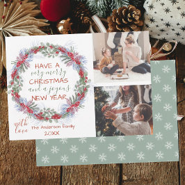 フェスティバルグリーティングメリークリスマスリース2写真 シーズンカード