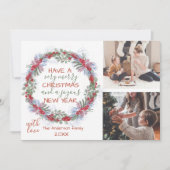 フェスティバルグリーティングメリークリスマスリース2写真 シーズンカード (正面)