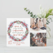 フェスティバルグリーティングメリークリスマスリース2写真 シーズンカード (スタンド正面)