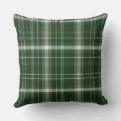 フェスティバルグリーンとアーストーンニュートラルプレイドデザイン クッション (裏面)