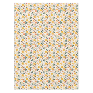 フェスティバルグリーンとオレンジの柑橘類とシナモン テーブルクロス