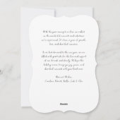 フェスティバルグリーンとホワイトボウクリスマスフォト シーズンカード (裏面)