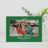 フェスティバルグリーンとホワイトボウホリデーフォト シーズンカード (スタンド正面)