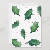 フェスティバルグリーンとレッドクリスマスホリデーフォトカード シーズンカード (裏面)