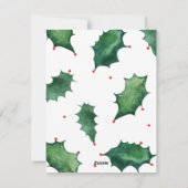 フェスティバルグリーンとレッドクリスマスホリデーフォトカード シーズンカード (裏面)