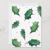 フェスティバルグリーンとレッドクリスマスホリデーフォトカード シーズンカード (裏面)